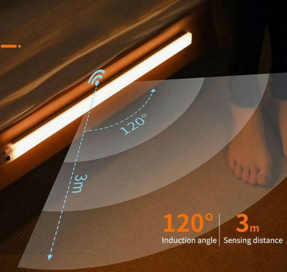 Luz LED con Sensor de Movimiento Recargable